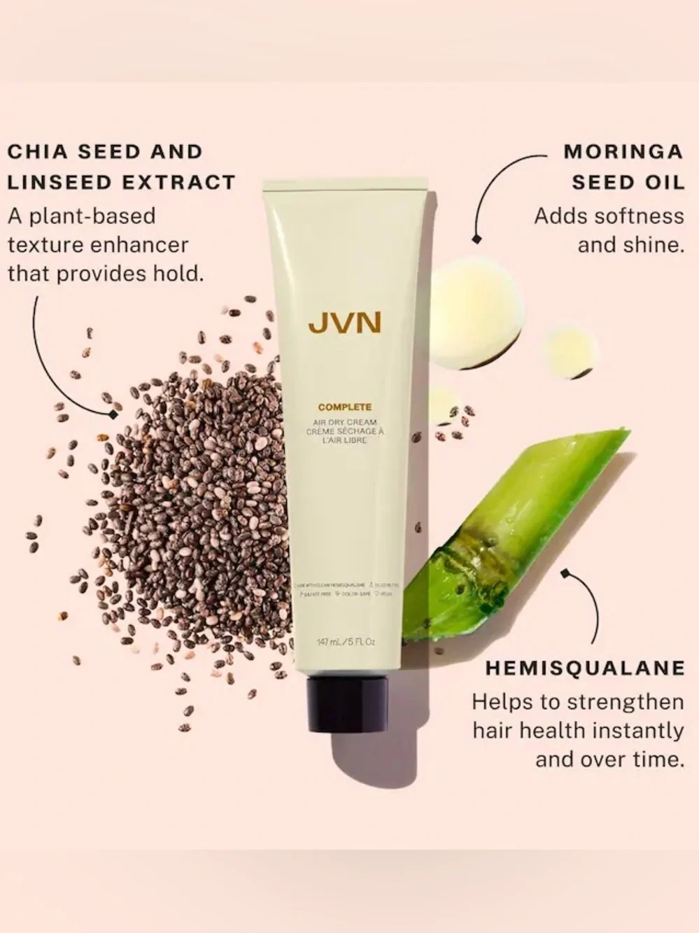 NEW JVN Complete Hydrating Air Dry Hair Styling Cream